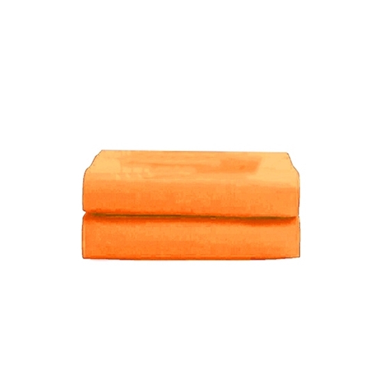 صورة شرشف سرير بزوايا مطاط باللون البرتقالي مقاس 30 × 200 × 160  سم - كوين