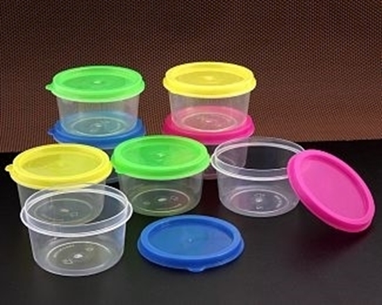 Picture of Mini Round Food Storage Box  with Cover 8 PCS Set - 85 ML