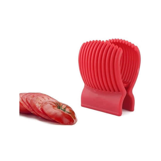 Picture of Jialong Plastic Tomato Slicer, Red - 6 x 8 x 11 Cm