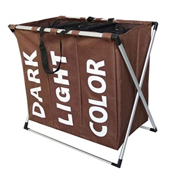 Picture of Folding Laundry Basket with Stand - 60 x 38 x 55 Cm