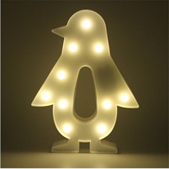 صورة ضوء ديكورعلى شكل البطريق - 26.5 × 20 سم
