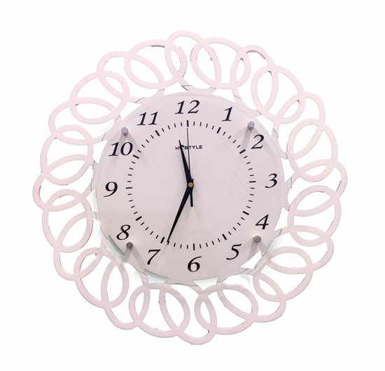 Picture of White Decorative Wall Clock - 49 Cm