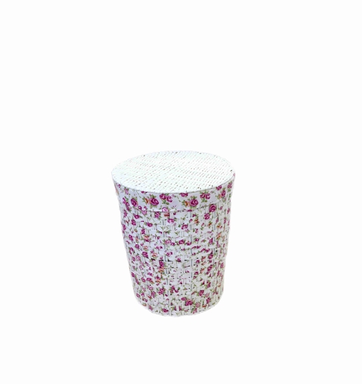 Picture of Floral Laundry Basket with Cover - 51 x 42 Cm