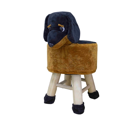 Picture of Children's Stool Solid Wood Dog Shape - 28 x 32 Cm
