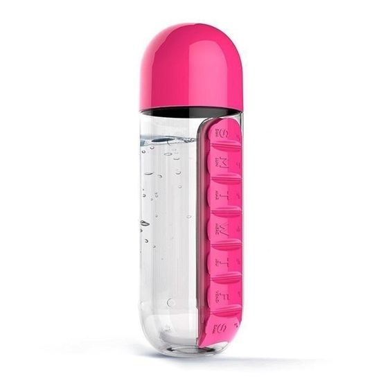 Picture of Pill & Vitamin Organizer Water Bottle - 23 x 7 Cm