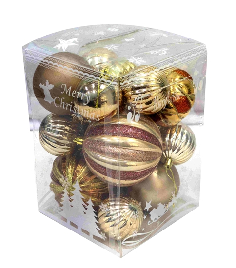 Picture of Christmas Tree Ornaments 22 Pack Gold - 24 x 15 Cm