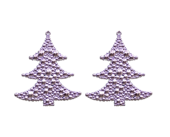 Picture of Silver Tree XMAS Decoration - 9 x 9 Cm