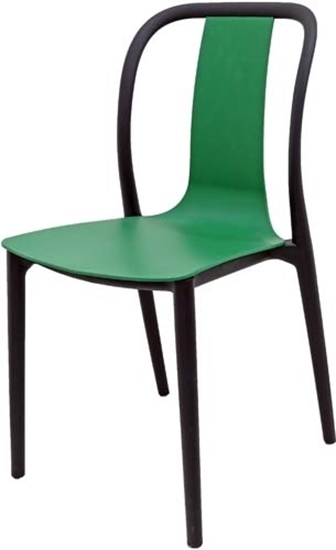 Picture of Modern Plastic Chair Wooden Legs Chair - 42 x 44 x 90 Cm