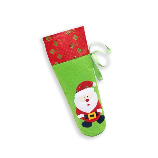 Picture of Christmas Bottle Cover Bag - 33 x 13 Cm