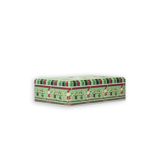 Picture of Christmas Candy Tin Box - 19 x 11.5 x 5.2 Cm