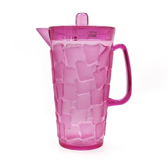Picture of Acrylic plastic pitcher with lid - 29 x 14 Cm