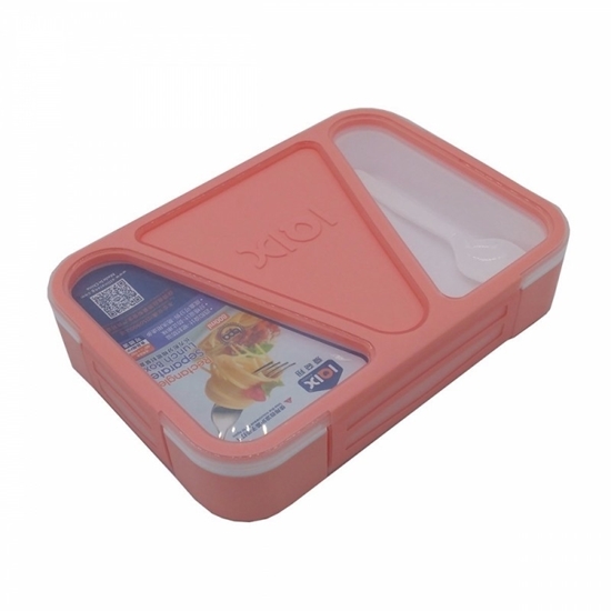 Picture of Leak Proof 3 Compartment Rectangular Shape Lunch Box - 24 x 17 x 5 Cm