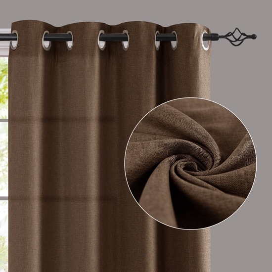 Picture of Brown - Living Room Curtain 2 Panels - 140 x 280 Cm