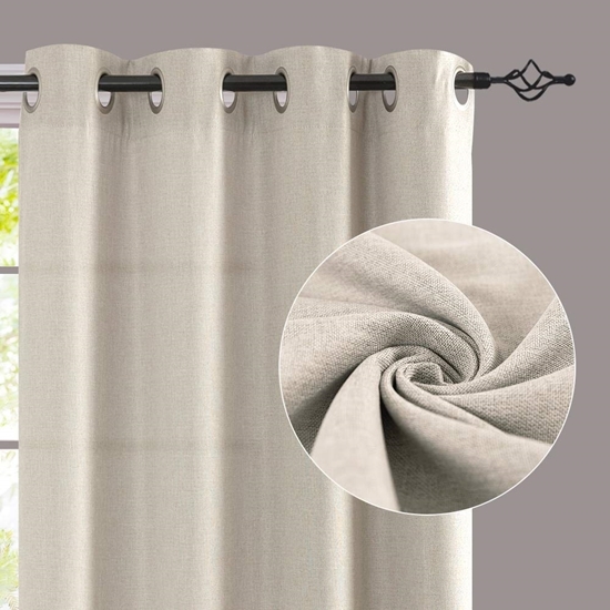 Picture of Light Beige - Living Room Curtain 2 Panels - 140 x 280 Cm