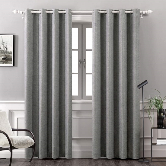 Picture of Grey - Living Room Curtain 2 Panels - 140 x 280 Cm