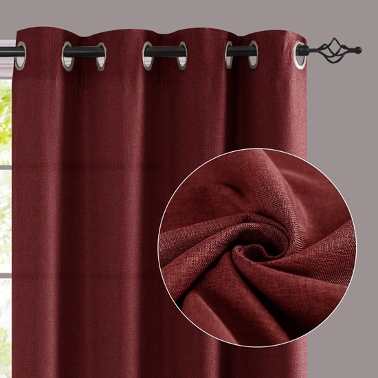 Picture of Red - Living Room Curtain 2 Panels - 140 x 280 Cm