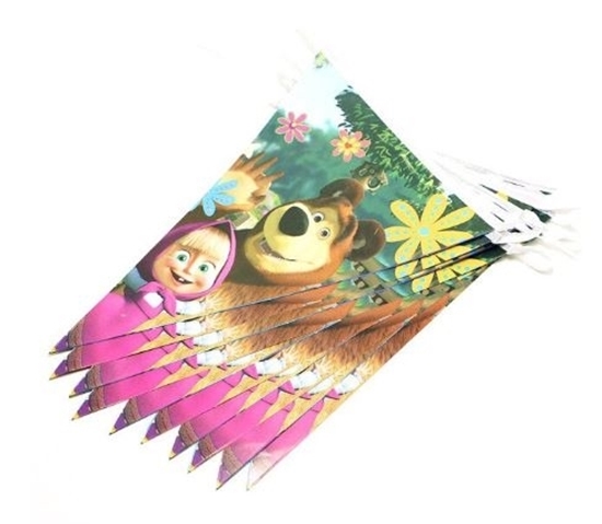 Picture of Party Banner MASHA AND THE BEARL - 28 x 20 Cm