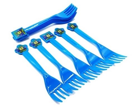 Picture of Plastic Forks SPONGEBOB 10 PCS - 15 Cm