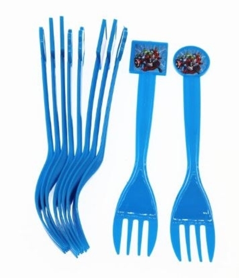 Picture of Plastic Forks HEROES 10 PCS - 15 Cm