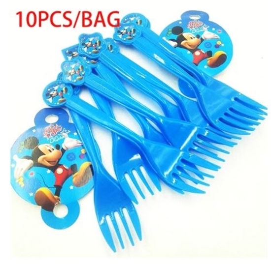 Picture of Plastic Forks MICKEY 10 PCS - 15 Cm