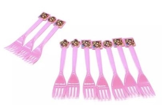 Picture of Plastic Forks MASHA AND THE BEAR 10 PCS - 15 Cm