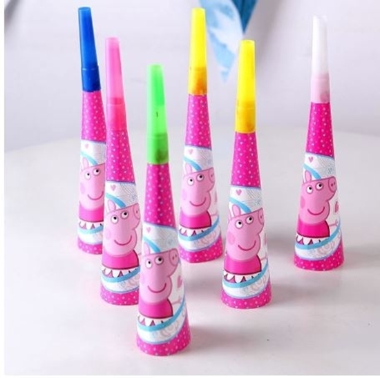 Picture of Party Horns PEPPA PIG 10 PCS - 20 Cm