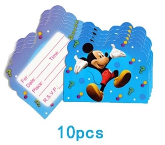 Picture of Invitation Cards MICKEY 10 PCs - 14 x 11 Cm