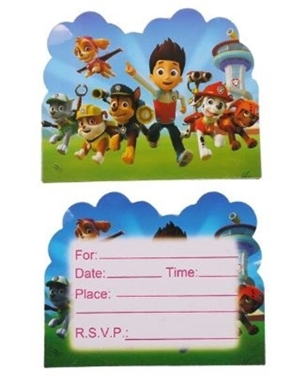صورة Invitation Cards PAW PATROL 10 PCs - 14 x 11 Cm