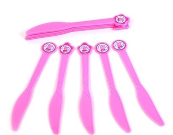 Picture of Plastic Knives PEPPA PIG 10 PCS - 17 Cm