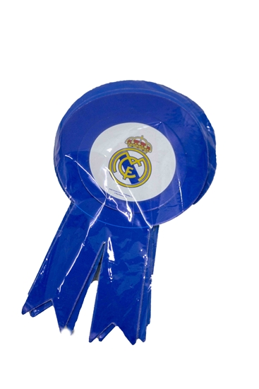 Picture of Party Badge REAL MADRID 10 PCS - 15.5 x 9 Cm