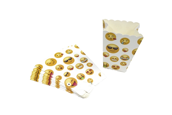 Picture of Popcorn Box EMOJI 10 PCs - 14 x 9 Cm