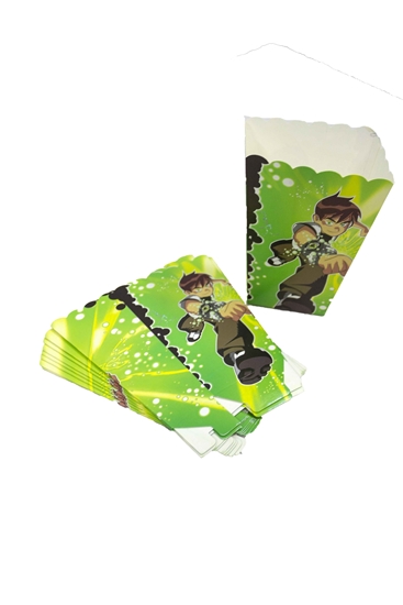 Picture of Popcorn Box BEN 10 / 10 PCs - 14 x 9 Cm