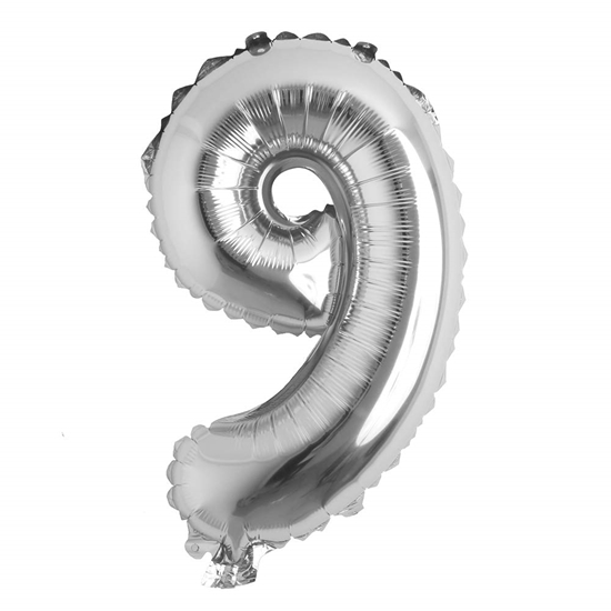 Picture of 40 Inch Silver Foil Balloon Number