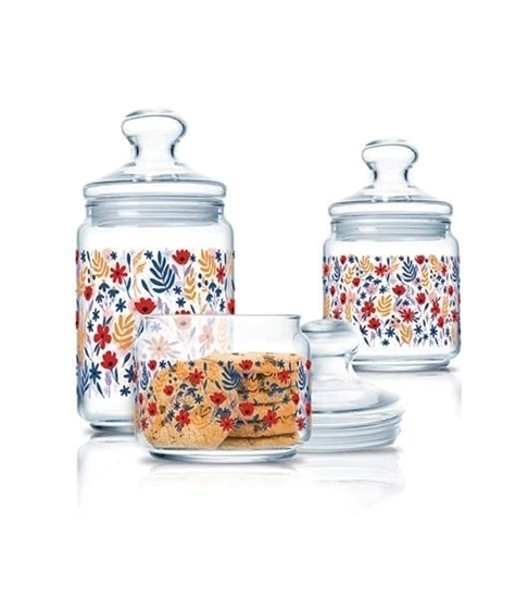 Picture of Luminarc - Spring Fiesta Pot Jars Set, 3pcs