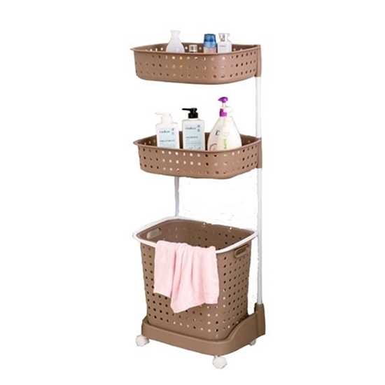 Picture of Multi Tier Laundry Basket with Wheels - 113 x 39 Cm