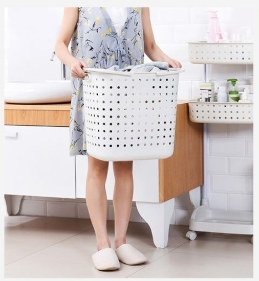 Picture of Multi Tier Laundry Basket with Wheels - 113 x 39 Cm