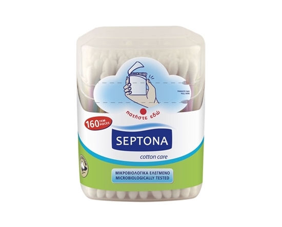 Picture of Septona - Cotton Care 160 Cotton Buds in Plastic pop-up Jar