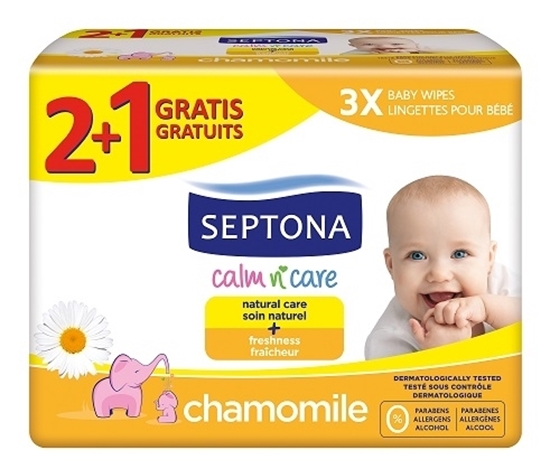 Picture of Septona - Baby Pure Wipes Chamomile (Promo 2+1)