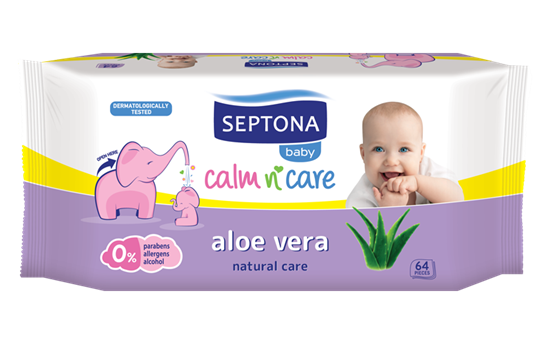 Picture of Septona - Baby Pure Wipes Aloe Vera 64 PC