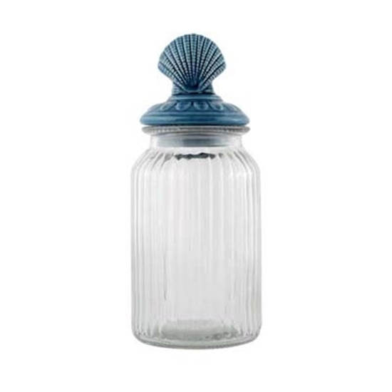 Picture of Food Glass Jar  with Ceramic Lid - 9.5 x 18 Cm