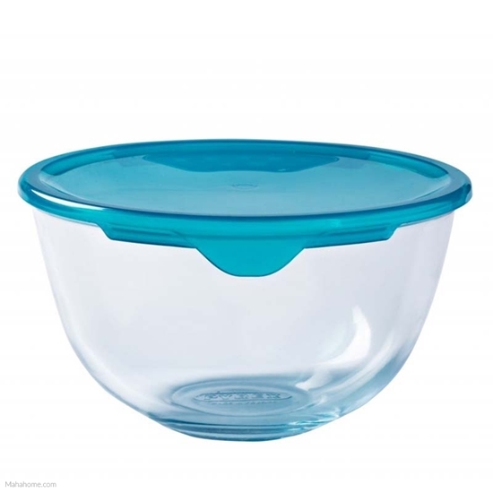 Picture of Pyrex - Cook & Store Mixing Bowl with Blue Lid, 2L - 21 Cm