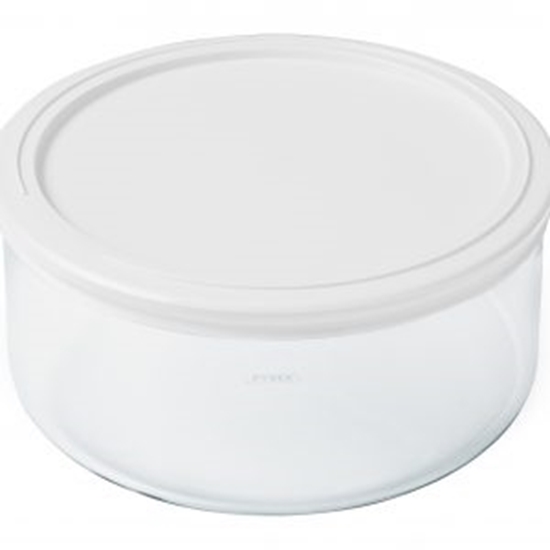 Picture of Pyrex - Classic Glass Round Dish with Plastic Lid 15 x 15 x 7 Cm - 1.1L