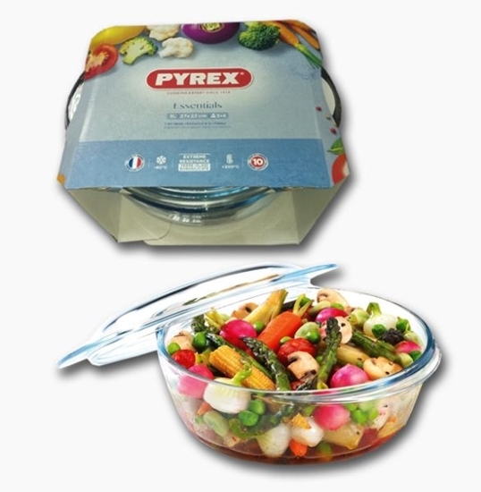 Picture of Pyrex - Round Casserole W/ Lid Clear Glass 3.2L - 27 x 23 Cm
