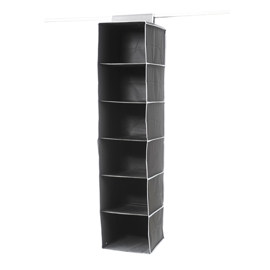 Picture of Black Fabric Hanging Shelf - 28 x 28 x 120 Cm