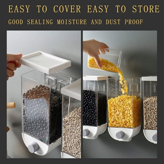 Picture of Wall-Mounted Food Storage, 1.5L - 11.5 x  9.5 x 25.5 Cm