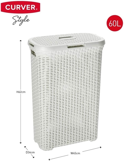 Picture of Curver - Laundry Basket - 45 x 34 x 62 Cm