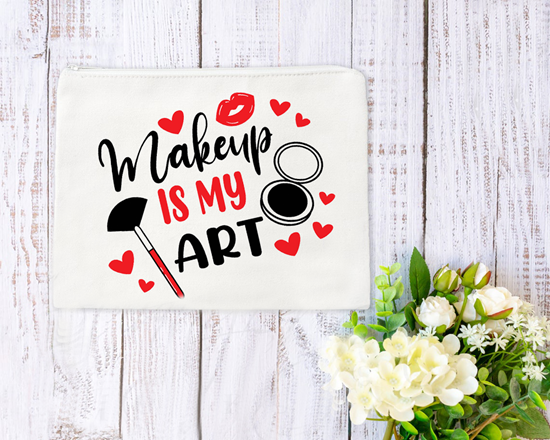 Picture of Personalized Makeup Cosmetic and Makeup Bag, 1PC - 25 x 15 Cm
