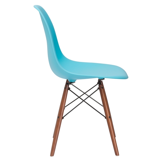 Picture of Vortex Plastic & Wooden Legs Chair - 45 x 45 x 82 Cm
