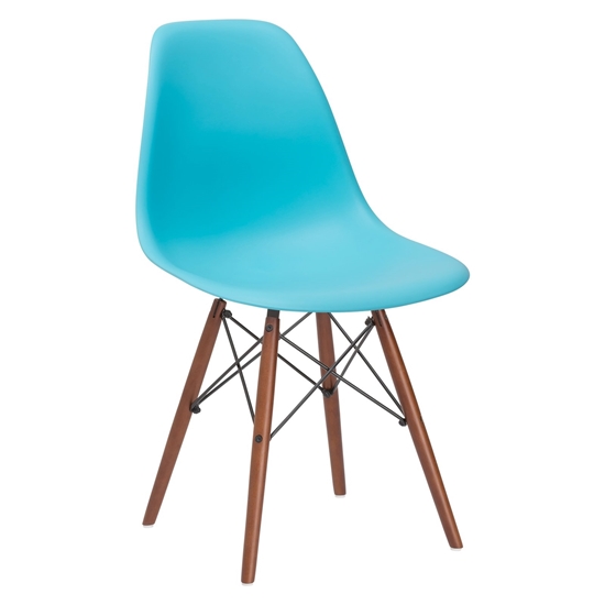 Picture of Vortex Plastic & Wooden Legs Chair - 45 x 45 x 82 Cm