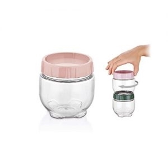 Picture of Qlux - Stack and Lock Storage Jar, 400 ml - 8 x 9 Cm